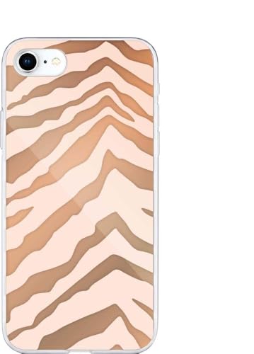 Coque iPhone 8 hybride resine Bigben protectrice antichoc au motif miroir zebre