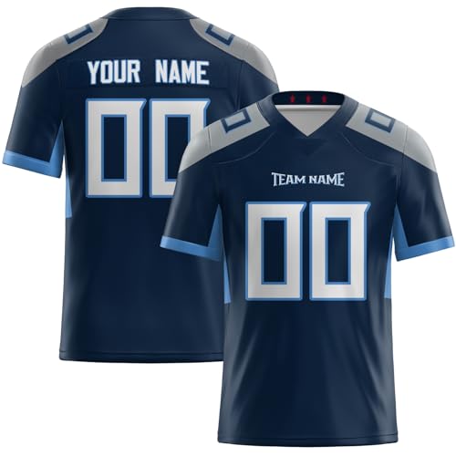 VIEA Custom Football Jersey Personalized Football Uniform Stitched Printed Team Name Number Logo for Men Women Kids, 7X-Large-8X-Large