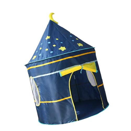 NOLITOY Tienda de Juegos para Niños Tipo Castillo Azul, Plegable, Interior, Piscina de Bolas, Desarrollo Creativo y Diversión, Casa de Campaña Portátil para Bebés y Niños