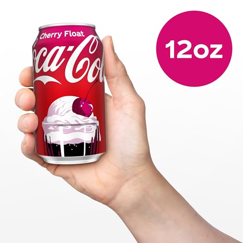 Image of Coca-Cola Cherry Float Fridge Pack Cans, 12 fl oz, 12 Pack | Carbonated drink with creamy vanilla and cherry flavor