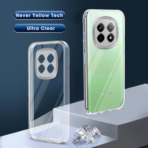 Image of Jkobi Back Cover for Realme P2 Pro (Silicone Clear Shockproof Case with Camera Protection | Soft and Flexible | Transparent)