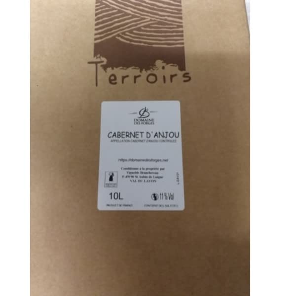 Cabernet d'Anjou d'exception 11,5%, rosé demi sec AOC, BIB 10litres.