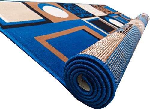 Image of Home Decore Acrylic Carpet for Your Living Room & Drawing Room Aywhere in Your Home (180X240 Blue Colour)- 6x8 Feet