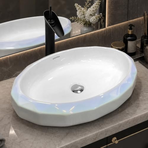 Image of Plantex Ceramic Basin for Bathroom /Table Top Ceramic Basin /Washbasin for Bathroom - (NC-938)