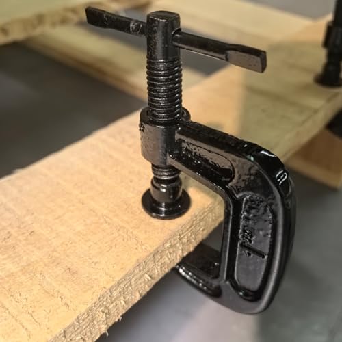 Image of 1-Inch C-Clamp Set, Heavy-Duty Cast Iron C-Clamps with 0.8-Inch Throat for Woodworking, Welding, and Building(4Pcs)