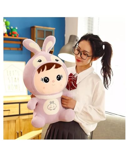 Image of Soft Plush Doll Toy with Rabbit Teddy Bear Gift Toy and Pillow for Kids, Girls and Adults Cute Stuffed Animal Plush Purple Bunny (30cm)