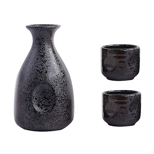 Juego de sake de cerámica tradicional con jarra y tazas estilo japonés modelo C 2