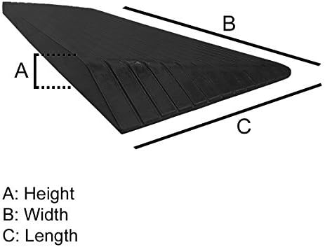 Miniatura 3 de Electriduct Rampa de umbral de goma para silla de ruedas eléctrica de 2 pulgadas, paquete de 2