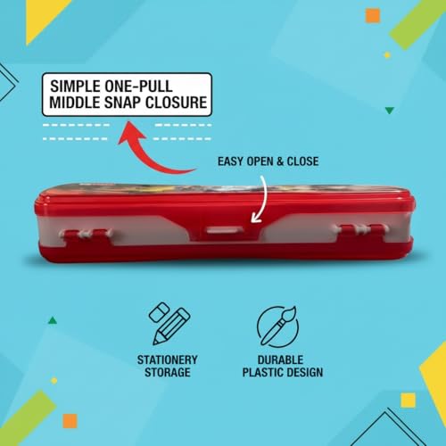 Image of Vikas' Robot Warrior Mini Pencil Box for Kids | Cartoon Transformer Theme | Small Size Pencil Case for Boys | Plastic Stationery Organizer Box (Pack of 1)