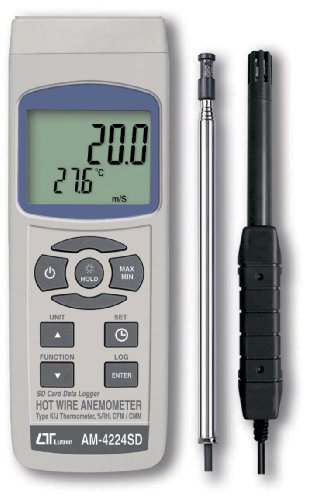 マザーツール SDデータロガ式デジタル熱線式風速 風量計 AM-4224SD