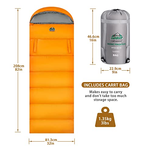 Sleeping Bag For Adults Kids Camping, 4 Season Warm Weather Waterproof Lightweight Sleeping Bag, Great For Outdoor Camping, Backpacking & Hiking Sleeping Bag #TOP1