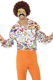 Smiffys Men's 60s Groovy Shirt, Multicolor, XL - Size 46"-48"
