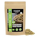 Cardamomo biologico intero (100g), semi di cardamomo biologico, semi di cardamomo da agricoltura biologica certificata, semi di cardamomo 100% puri e naturali
