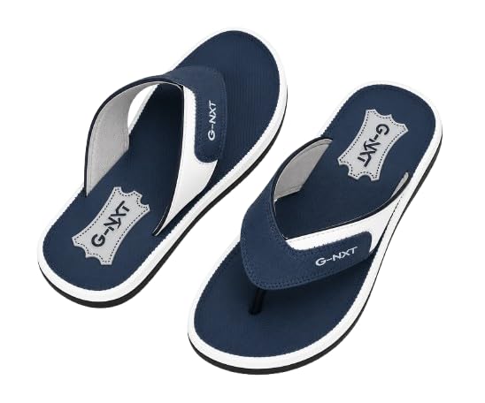 G-NXT Men's Flip Flops Navy Blue and White-image-17