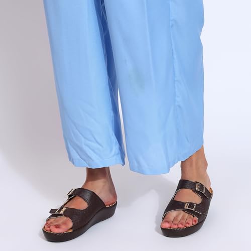 Image of TRASE Orthopedic Extra Soft Double Strap Slippers for Women Footwear | Arch Support Adjustable Strap Cushioned Wedges Doctor Sandals | Comfortable & Lightweight
