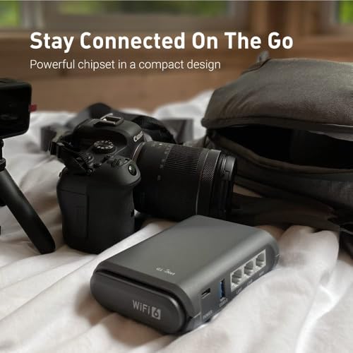 Image of GL.iNet GL-X2000(Spitz Plus) Cellular Gateway 4G LTE Router for Home, RV, Road Trips, Offices & GL-AXT1800(Slate AX) Portable Gigabit Travel Router