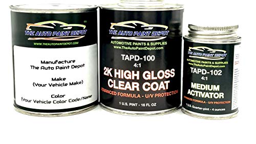 Touch Up Paint for Toyota 4Runner, Camry, Celica, Corolla, Corona, Cressida, Landcruiser, MR2, Pickup, Starlet, Supra, Tercel, Truck, Two-Tones, Vanwagon-White 033 (All Years) 1 Pint with Clear Coat