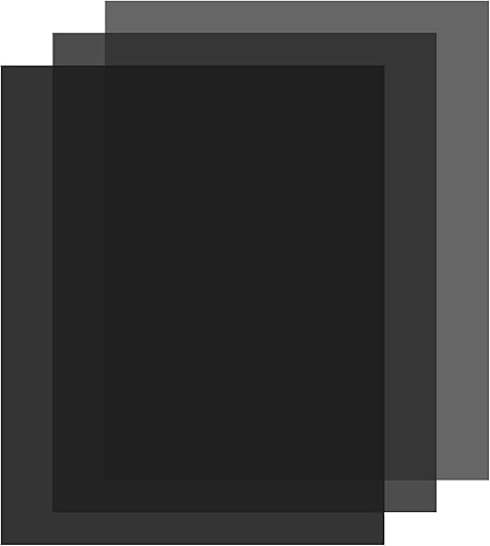 Selens Kit de láminas de densidad neutra de 16 x 20 pulgadas, ND3, ND6, ND9 para estudio fotográfico, linterna de video y fotografía de luz LED (kit