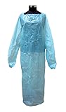 Disposable Isolation Gowns Blue 25 Pack X-Large. Surgical Waterproof Disposable Isolation Gowns with Long Sleeves, Back Ties. Unisex Full Body Protective Gown for Men & Women, 25 Count in Bulk