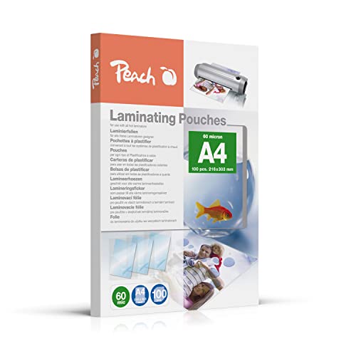 Pochettes de plastification A4 Peach de 60 microns pour protéger les affichages et signalétiques