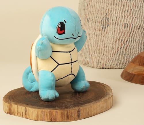 Image of Mirada Pokemon Squirtle Soft Plush Toy - 25cm | Official Licensed Blue Stuffed Animal Doll for Kids, Boys & Girls | Super Soft & Comfortable Cuddly Character | Ideal Gift for Birthday & Festivals