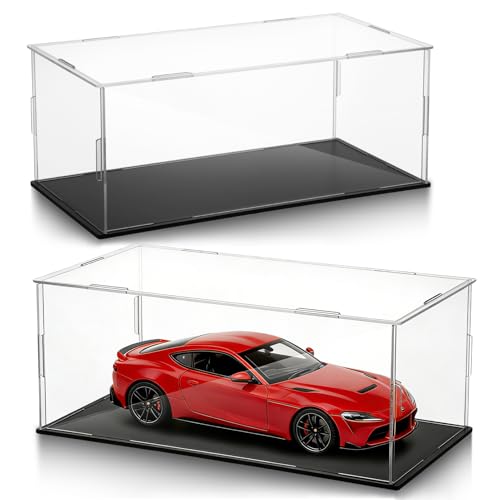 Paquete de 2 vitrinas acrílicas para cajas...