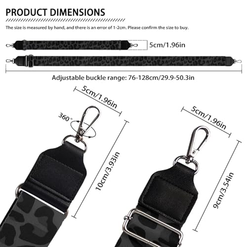 Image of Adjustable Purse Strap Replacement, Wide Shoulder Canvas Bag Strap, Crossbody Handbag Strap