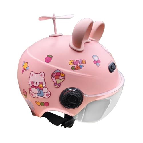 Image of Cute Kids Motorcycle Cartoon Half for Moped Go Kart Girls Pink Ears | Helmets | Helmets & Headwear | Apparel & Merchandise | Parts & Accessories Motors