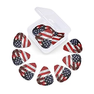 Ensemble de 12 médiators de guitare drapeau américain pour guitare acoustique, guitare électrique, contrebasse, ukulélé - Les Beatles, Paul McCartney, John Lennon, RIngo Starr, George Harrison Ensemble de 12 médiators de guitare drapeau américain pour guitare acoustique, guitare électrique, contrebasse, ukulélé – Image 6