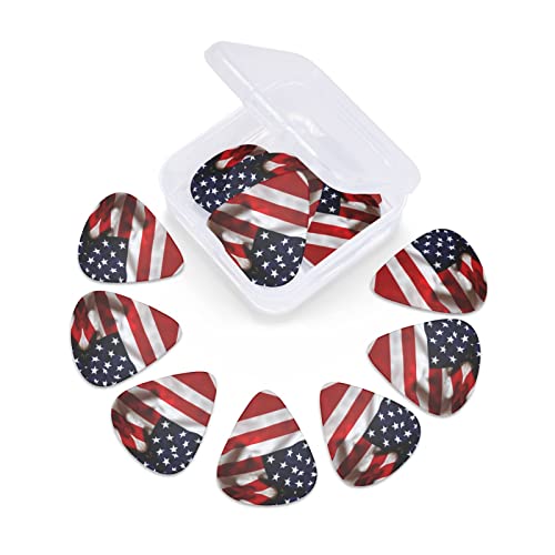 Ensemble de 12 médiators de guitare drapeau américain pour guitare acoustique, guitare électrique, contrebasse, ukulélé - Les Beatles, Paul McCartney, John Lennon, RIngo Starr, George Harrison Ensemble de 12 médiators de guitare drapeau américain pour guitare acoustique, guitare électrique, contrebasse, ukulélé – Image 7