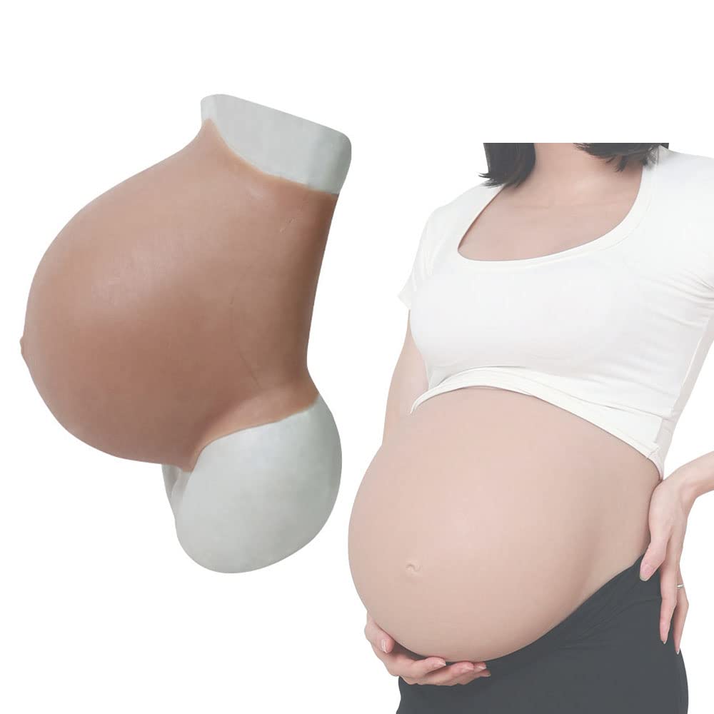 Faux Ventre De Grossesse Silicone Réaliste 4-5 Mois - Accessoire Cosplay, Photo & Théâtre Avec Bretelles