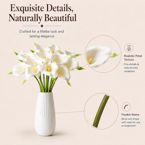 Image of Mandy's 12pcs White Calla Lily Artificial Flowers