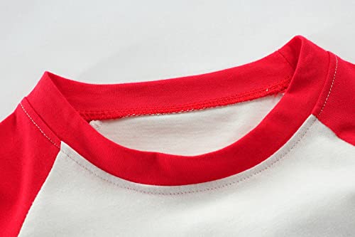 Little Boy Christmas T-Shirt Kids Xmas Snowman Monster Truck Ugly Reindeer Shirt Raglan Long Sleeve Cotton Tee Top 3-10 Years4