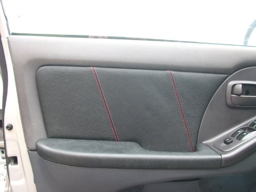 RedlineGoods insercion de Puertas Delanteras Compatible con Hyundai Elantra 2001-05 Cuero Negro Costura Canela