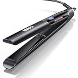 miaoyu ストレートアイロン ヘアアイロン 24mm 2way カール&ストレート 千万級マイナスイオン 100~230℃ ヘアケア プロ仕様 ディスプレイ表示 海外対応 ブラック