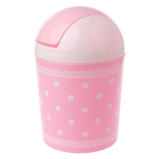 Haorw Mesa Cubo de basura Cubo de basura papelera – Cubo de basura con tapa oscilante
