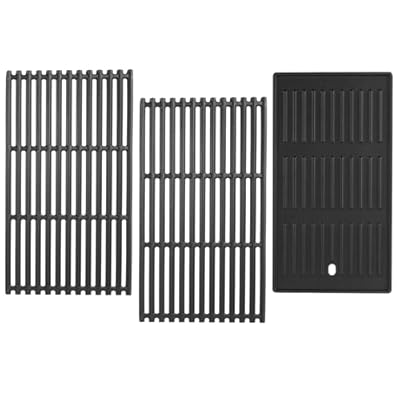 BBQration 17" Cooking Grates and Griddle for Charbroil Tru-Infrared 4-Burner Grill 463242716 463242715 466242716 463257520 463276016 463276016 for Charbroil Grill Replacement Parts