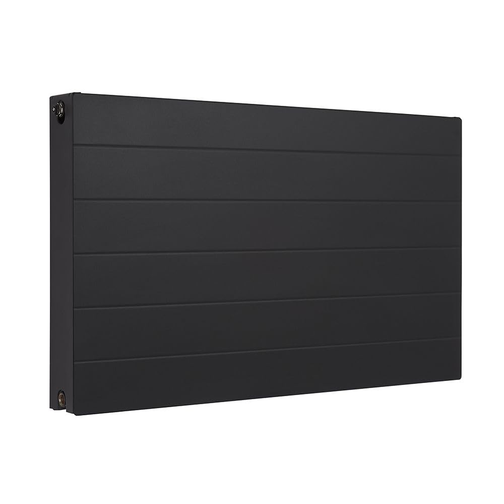 Milano Black Alora Type 22 Horizontal Double Panel Convector Radiator - 600Mm X 1000Mm