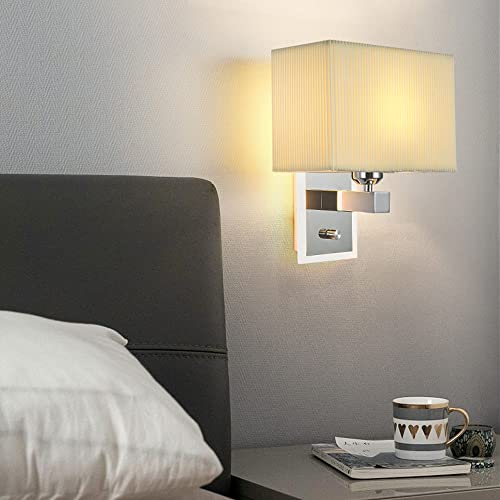 Applique murale en métal chromé classique style chic beige