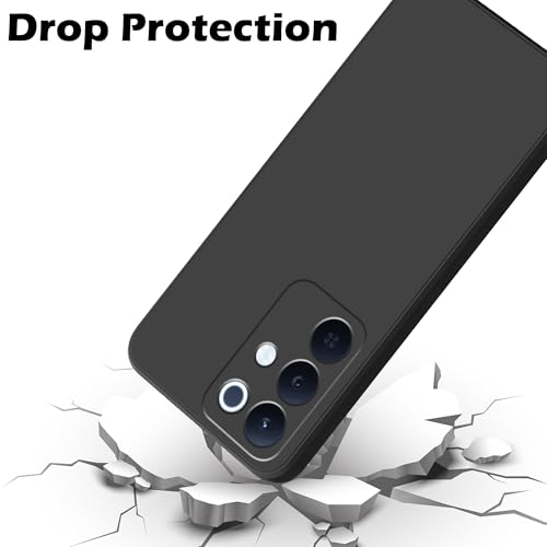 Image of amazon basics Back Cover for Realme 15X 5G | Ultra Slim Soft Rubberised Case | Matte Silicone Flexible Mobile Case | Camera Protection - Black