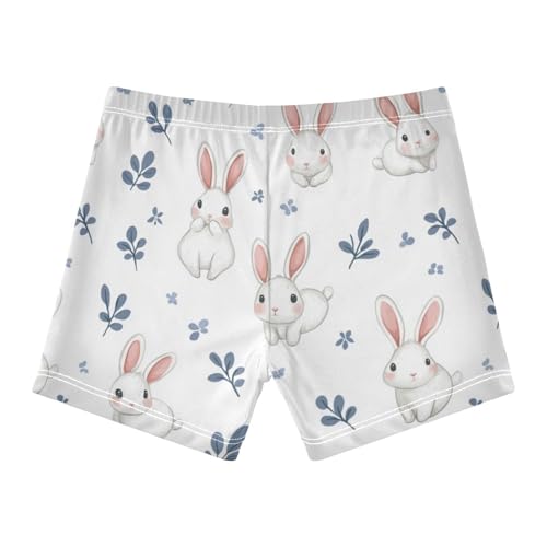 White Rabbit Leaves Cute Colored Cats Boys Swim Trunks Swimsuits for Toddler Boy Swim Shorts Trunks 3-10T2