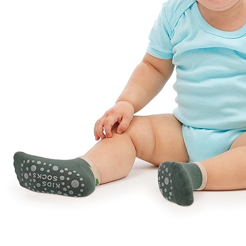 Opopark 5 Paar Grip Socken, Baby Kleinkinder rutschfeste Socken, Stoppersocken Baby, Socken aus Baumwolle mit Tiermotiv(3-5 Jahre)