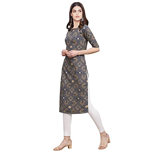 Image of Pinkmint Women's Crepe Digital Print Straight Kurta