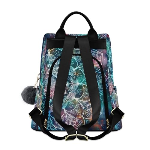 Image of ALAZA Galaxy Colorful Mandala Backpack Purse for Women Anti Theft Fashion Back Pack Shoulder Bag