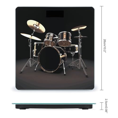 Báscula digital de baño con vidrio templado y pantalla LED miniatura 2