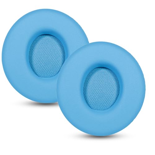 Repuestos para almohadillas de auriculares, compatibles con Beats Solo Pro, cuero proteico suave combinado con espuma viscoelástica de alta densidad, ACCIUK, 1 par (azul cielo) miniatura 1