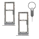 LOZOP 2 Pieces Sim Card Tray Holder (Single Sim Version) / Micro SD Card Slot with Eject Pin Replace