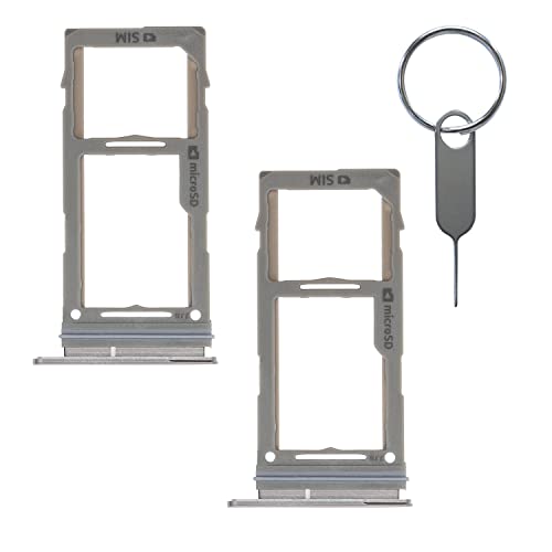 Lozop 2 Pieces Sim Card Tray Holder (Single Sim Version) / Micro Sd Card Slot With Eject Pin Replacement For Samsung Galaxy S10 & S10 Plus (Prism Black) #TOP3