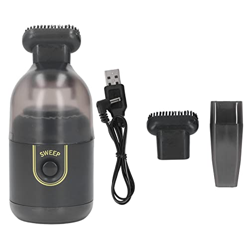 Leapiture Aspiradora de mano recargable, portátil, mini aspiradora de mano de alta potencia en húmedo y seco para el hogar y el escritorio del coche (negro)