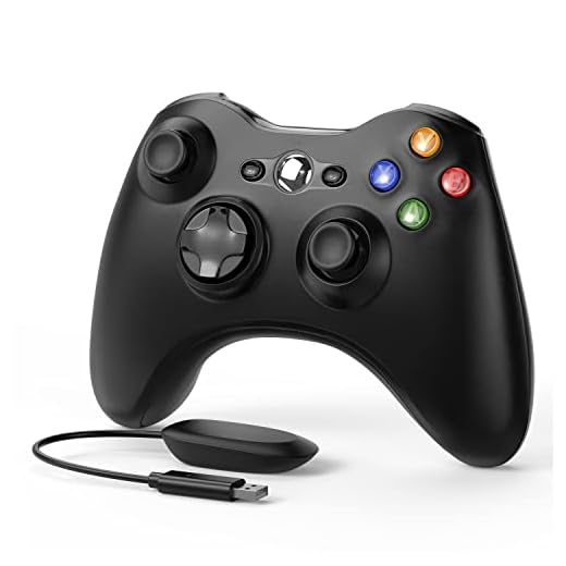 ASTARRY Wireless Controller Compatible with Xbox 360, 2.4GHZ Game Controller Gamepad Joystick Compatible with Xbox & Slim 360 PC Windows 7, 8, 10 (Black)